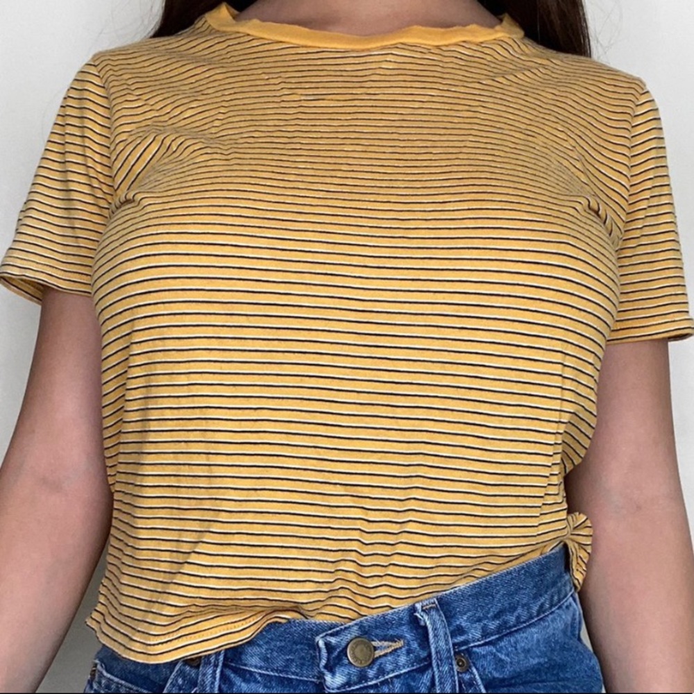 Yellow striped t shirt